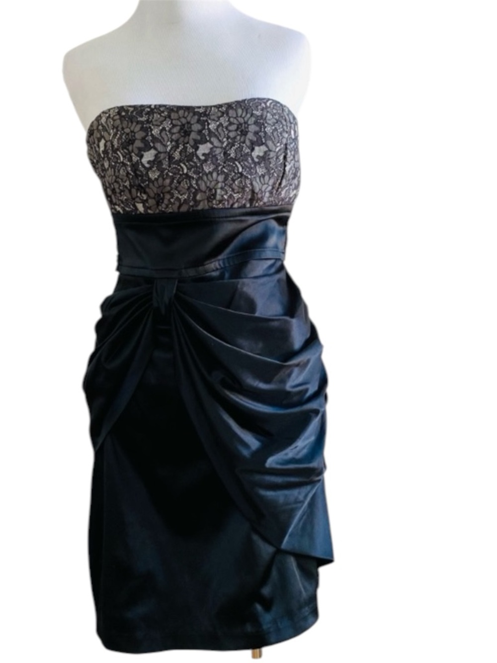 TEEZE ME BLACK COCKTAIL MINI DRESS 5 STRAPLESS WEDDING WHIMSIGOTH INDIE SLEAZE